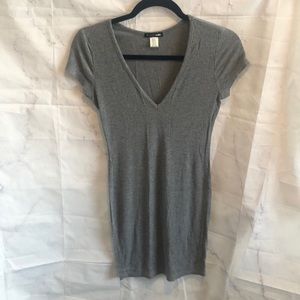 💖3/$20 Grey Ribbed Mini Dress Size S